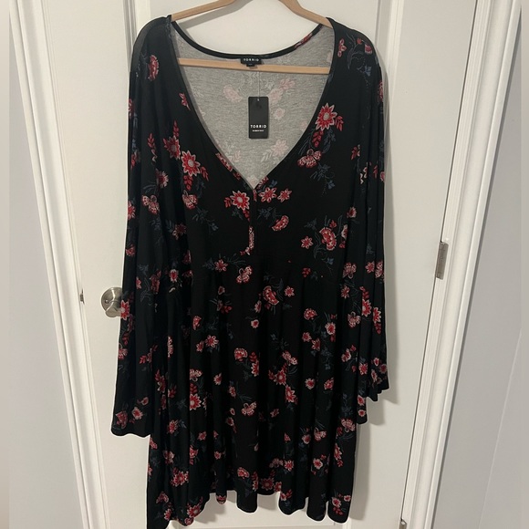 NWT Torrid Long Sleeve Mini Jersey Skater Dress - Picture 4 of 8